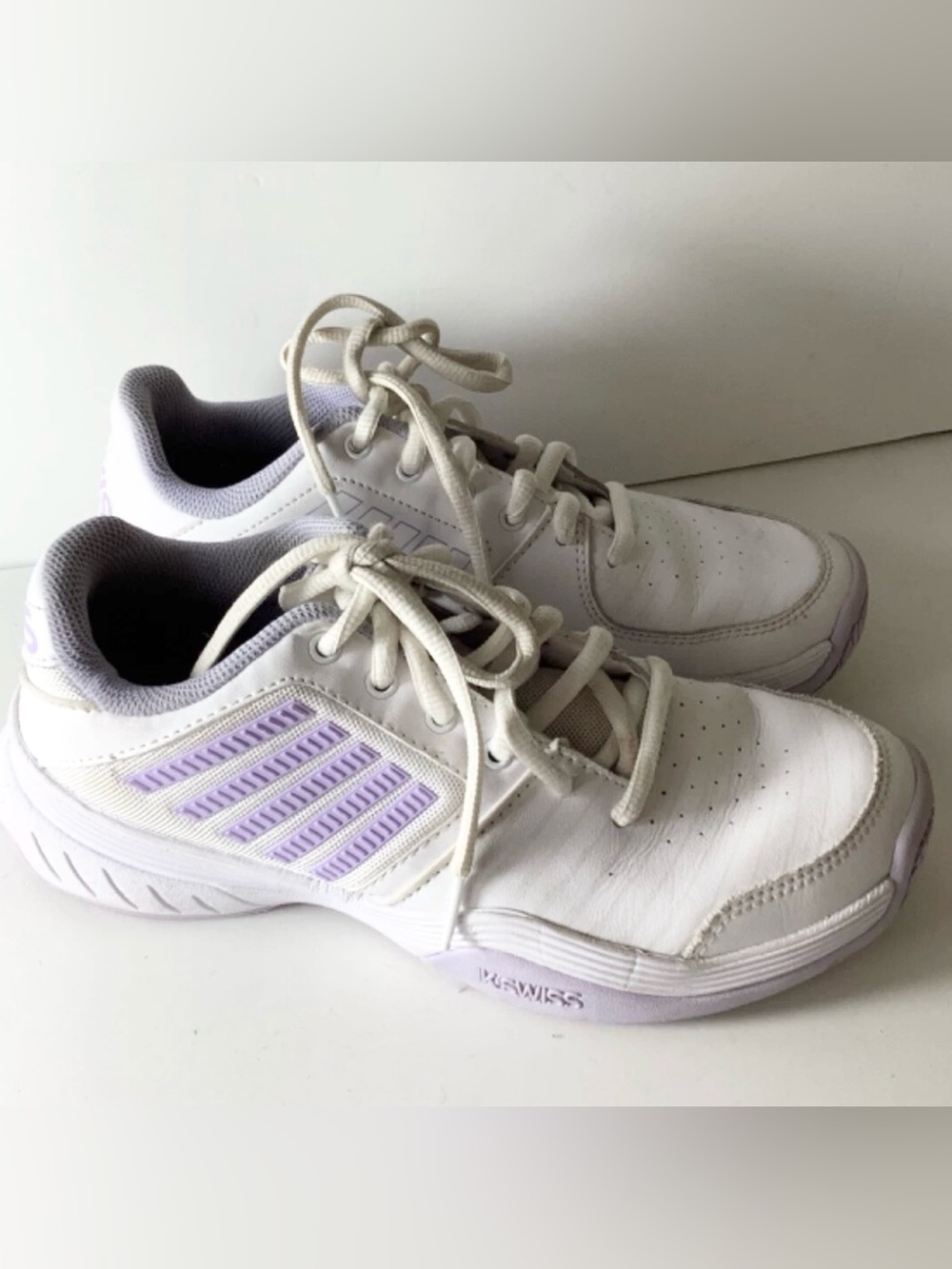 K-Swiss Court Express Womens Tennis Pickleball Shoes white purple 95443 - Size 9